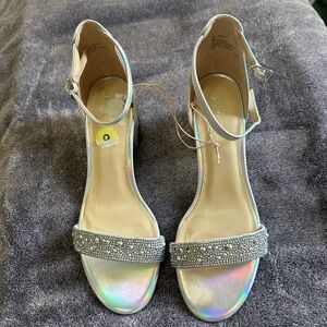 Betsey Johnson Silver Women's Sandals